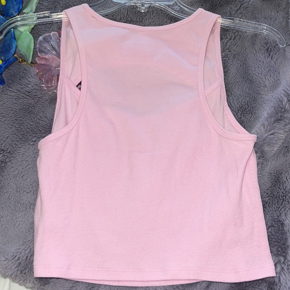 PACSUN LA HEARTS PINK RIBBED TOP - Picture 4 of 5